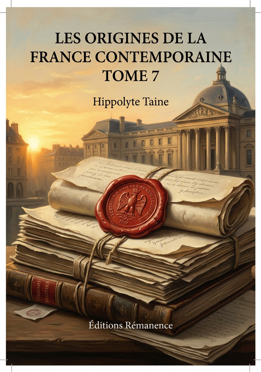 Les origines de la France contemporaine Tome 7 - Hippolyte Taine (Couverture)