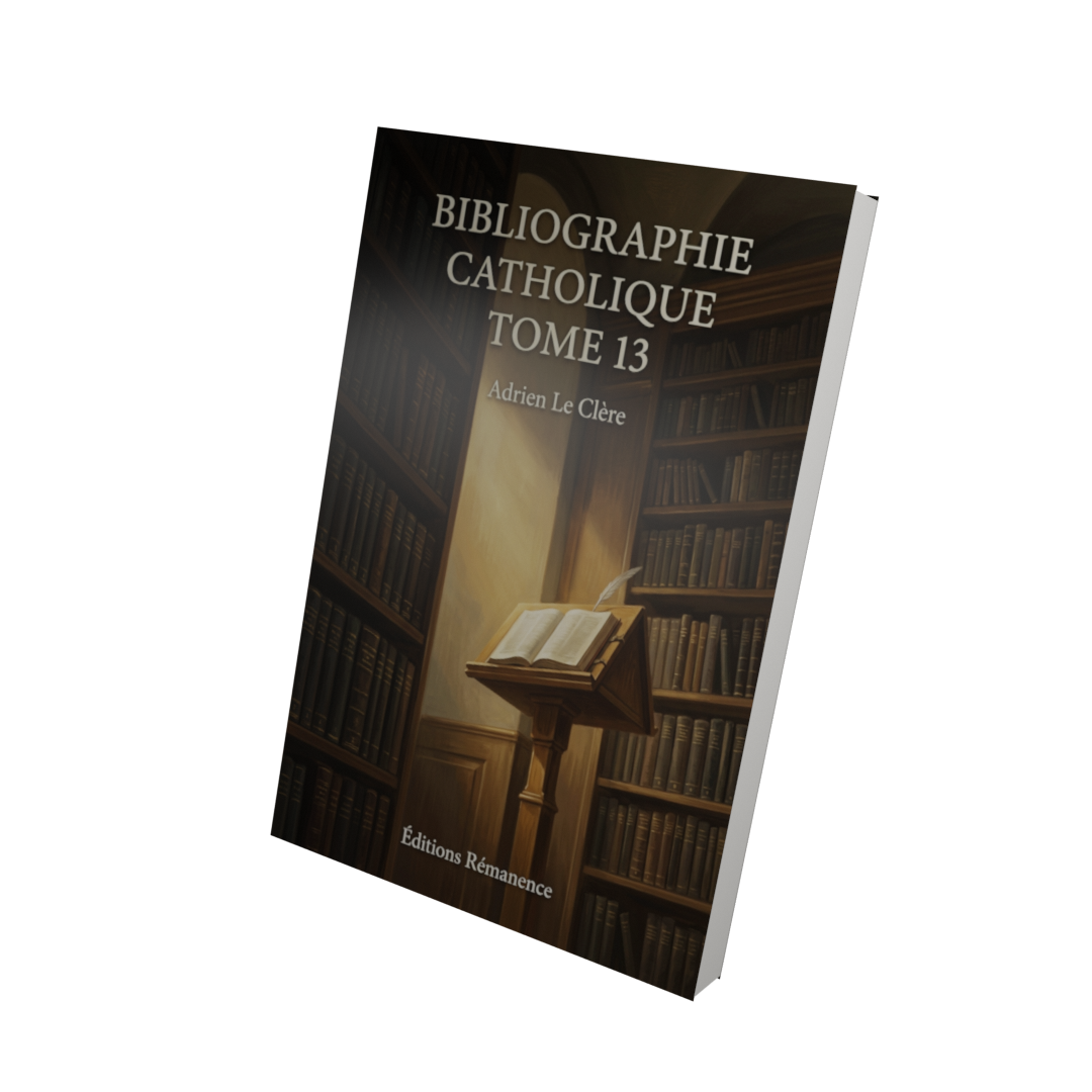 Bibliographie catholique Tome 13 - Adrien Le Clère (Vue 3D)