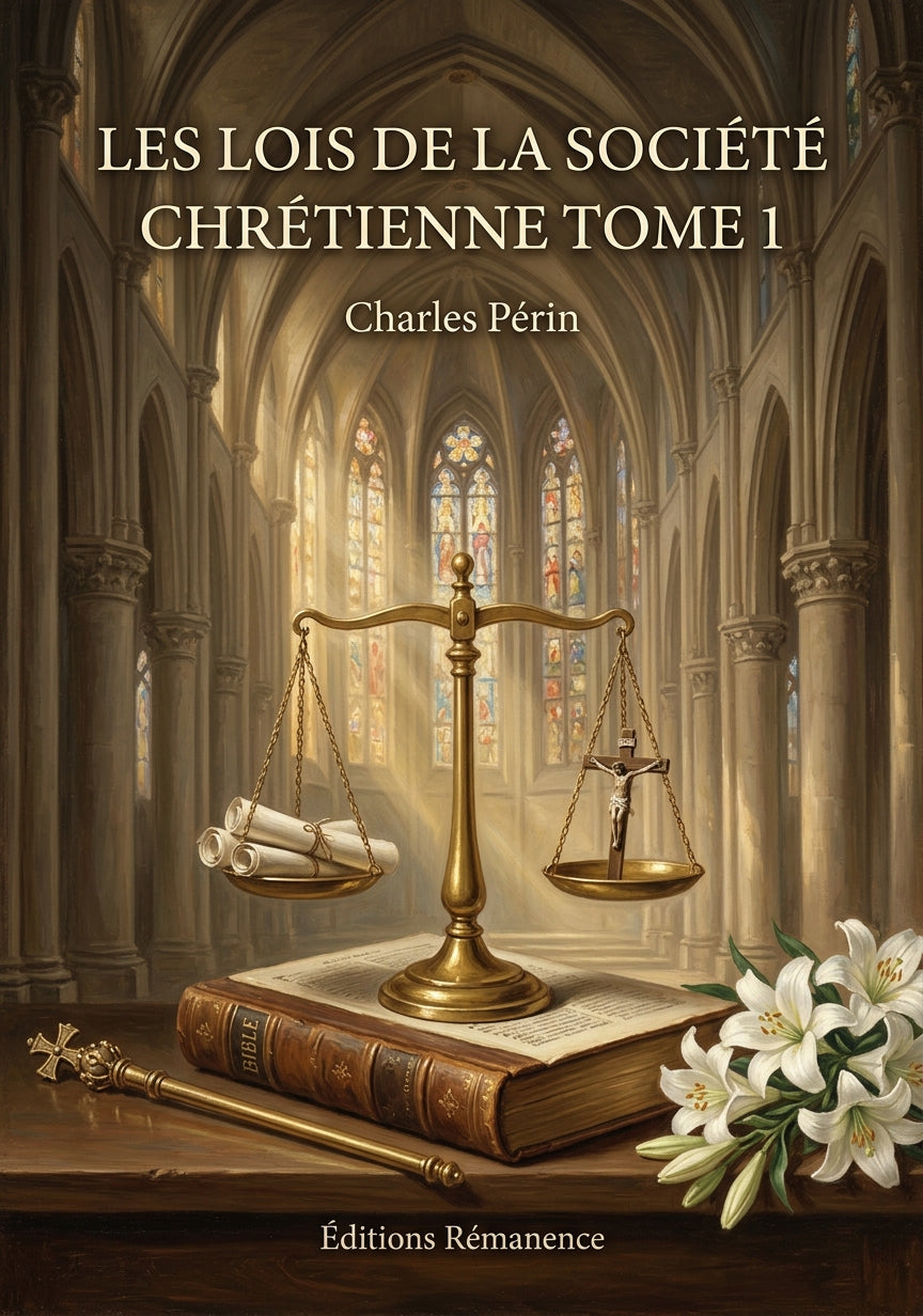 les lois de la société chrétienne Tome 1 - Charles Périn (Couverture)