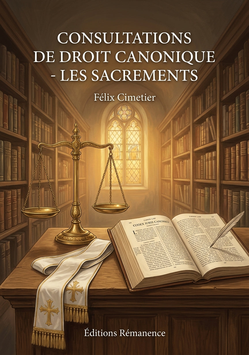 Consultations de Droit Canonique - les sacrements - Félix Cimetier (Couverture)