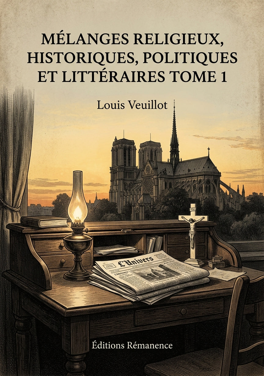 Mélanges religieux, historiques, politiques et littéraires Tome 1 - Louis Veuillot (Couverture)