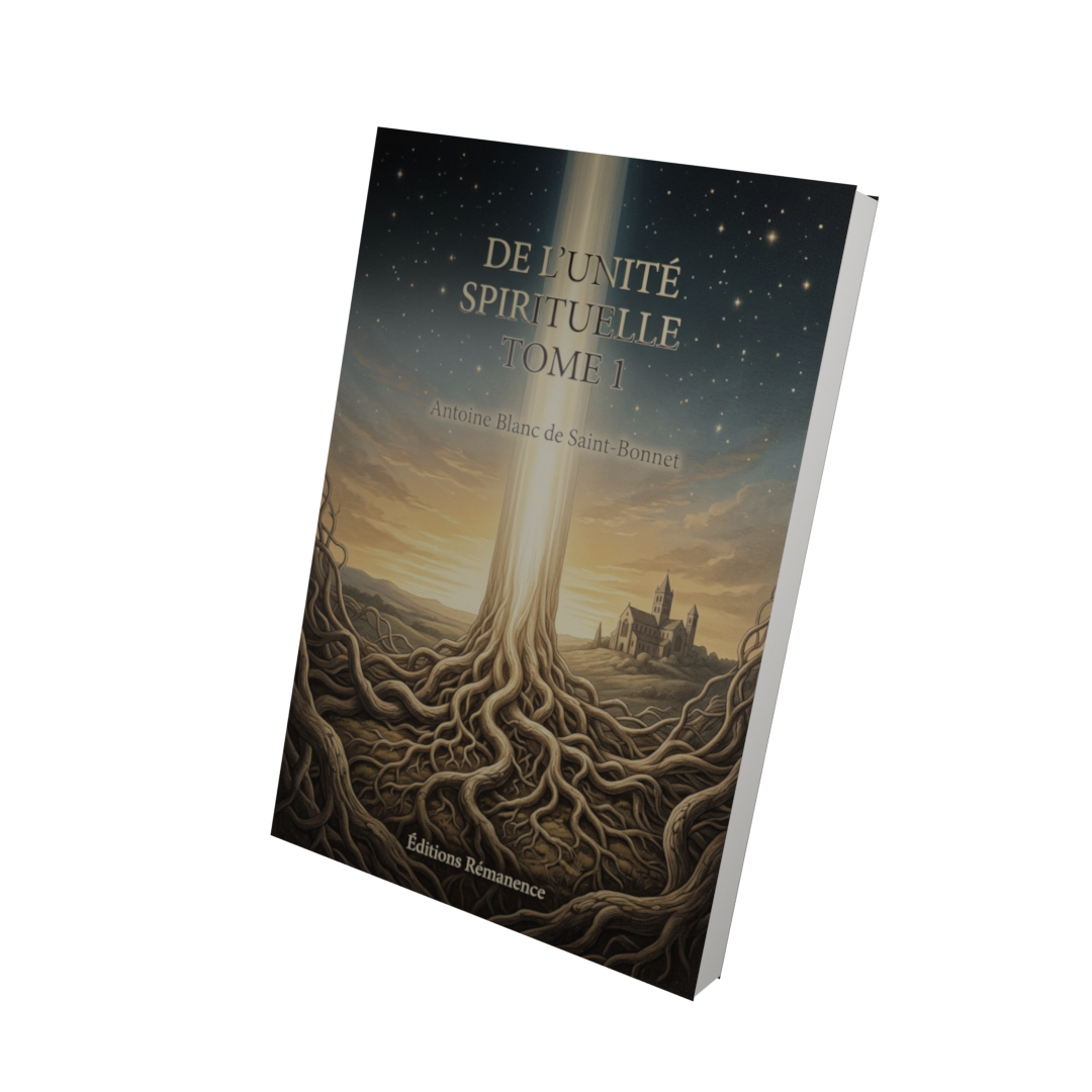 De l'unité spirituelle Tome 1 - Antoine Blanc de Saint-Bonnet (Vue 3D)