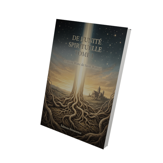 De l'unité spirituelle Tome 1 - Antoine Blanc de Saint-Bonnet (Vue 3D)