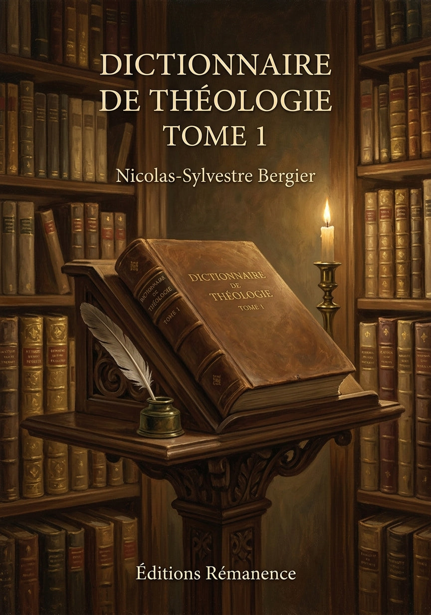 Dictionnaire de théologie Tome 1 - Nicolas-Sylvestre Bergier (Couverture)