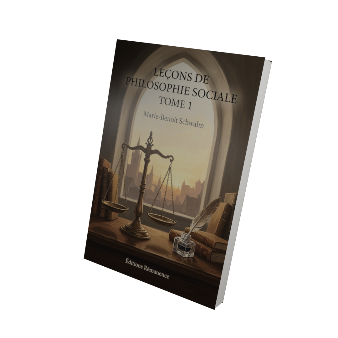 Leçons de philosophie sociale Tome 1 - Marie-Benoît Schwalm (Vue 3D)