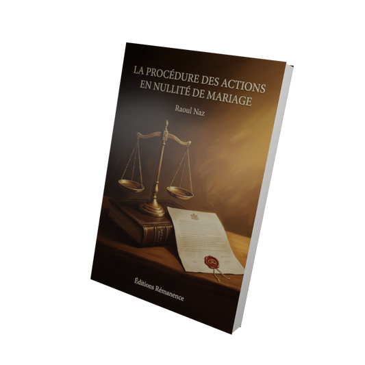 La procédure des actions en nullité de mariage - Raoul Naz (Vue 3D)