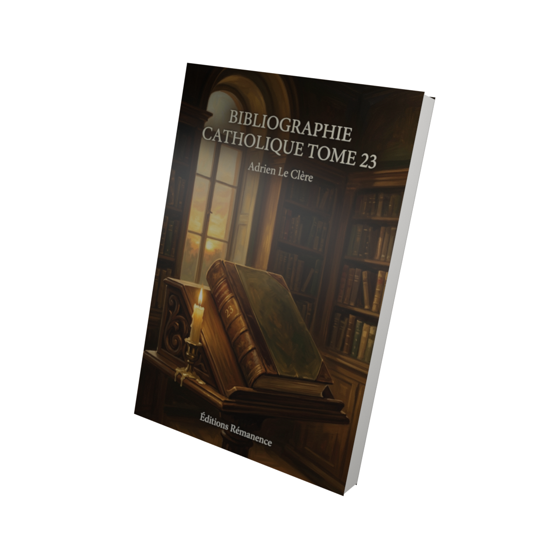 Bibliographie catholique Tome 23 - Adrien Le Clère (Vue 3D)