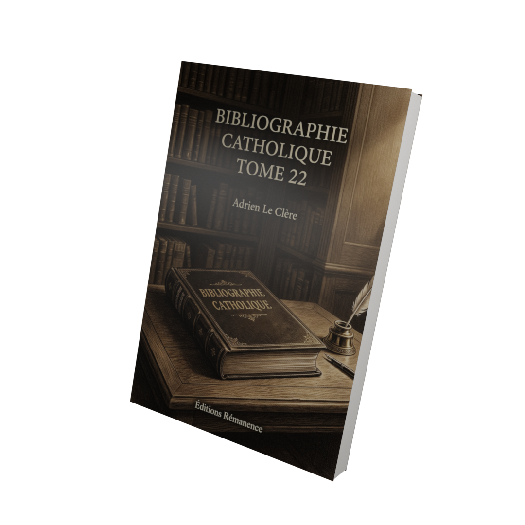 Bibliographie catholique Tome 22 - Adrien Le Clère (Vue 3D)