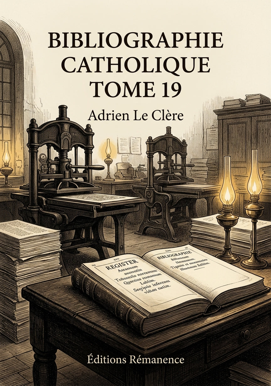 Bibliographie catholique Tome 19 - Adrien Le Clère (Couverture)
