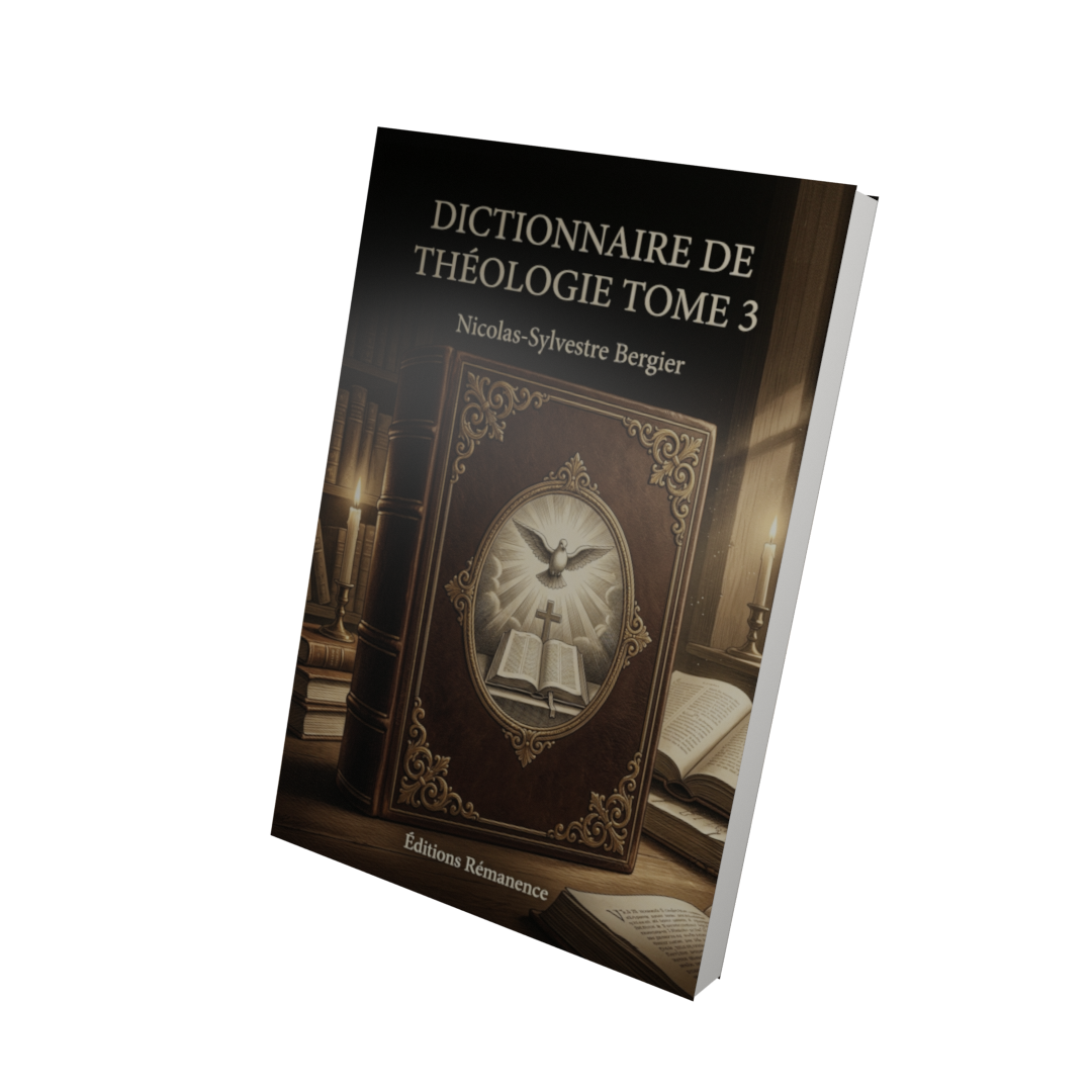 Dictionnaire de théologie Tome 3 - Nicolas-Sylvestre Bergier (Vue 3D)