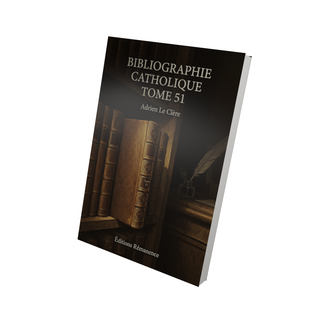 Bibliographie catholique Tome 51 - Adrien Le Clère (Vue 3D)