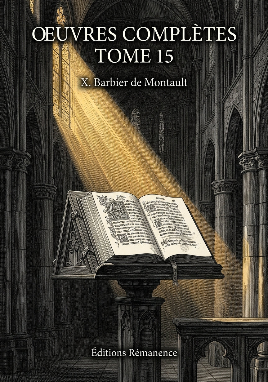 Oeuvres complètes Tome 15 - X. Barbier de Montault (Couverture)