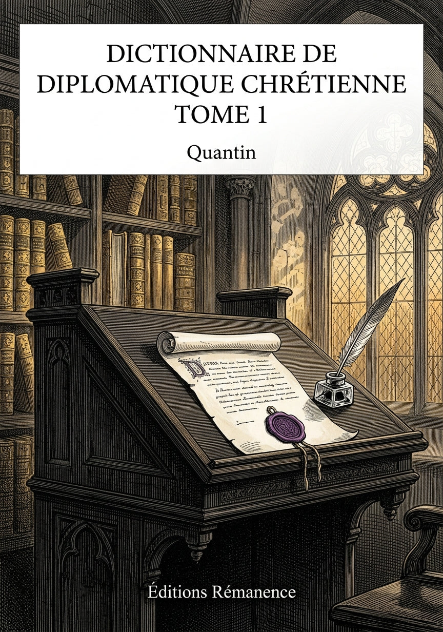 Dictionnaire de diplomatique chrétienne Tome 1 - Quantin (Couverture)