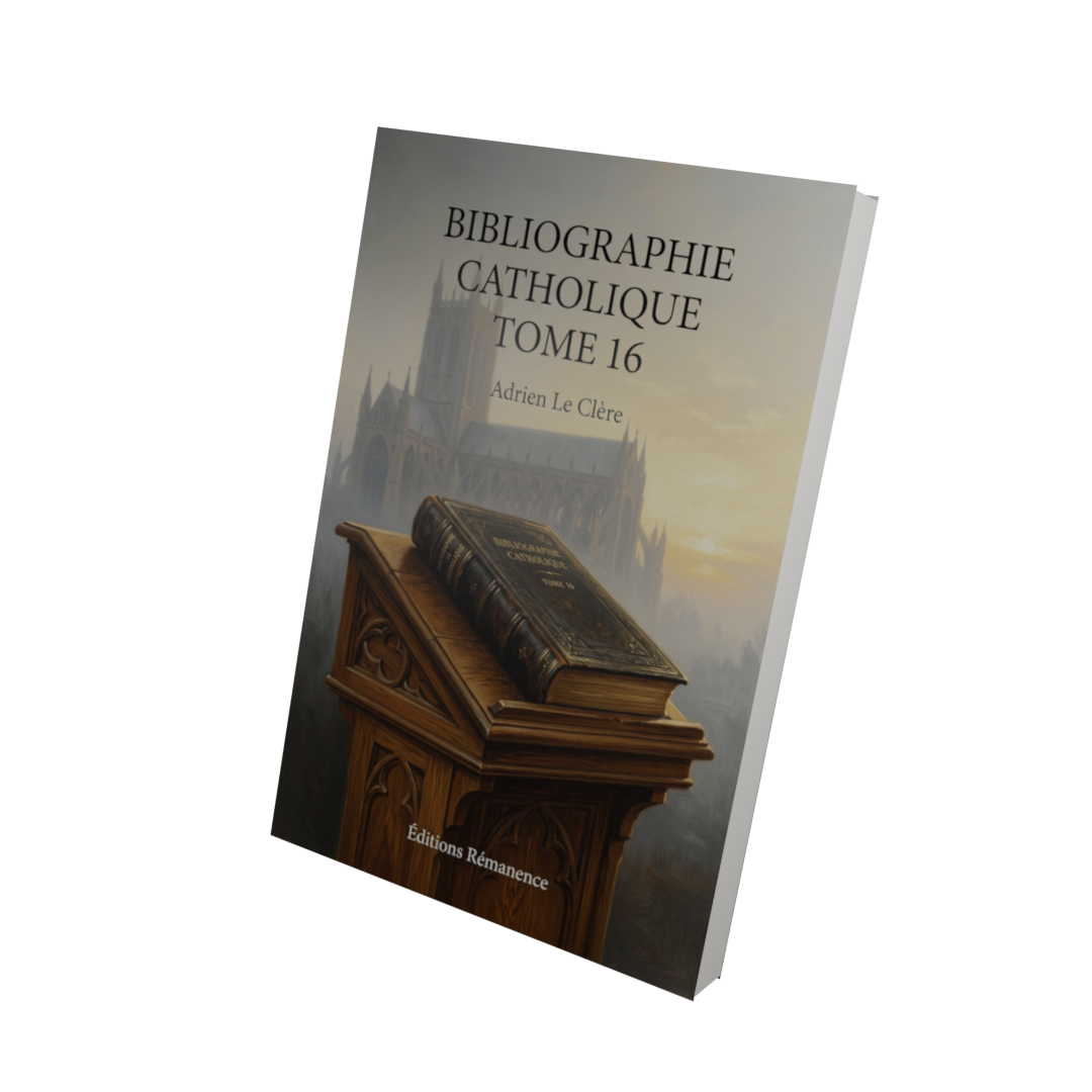 Bibliographie catholique Tome 16 - Adrien Le Clère (Vue 3D)