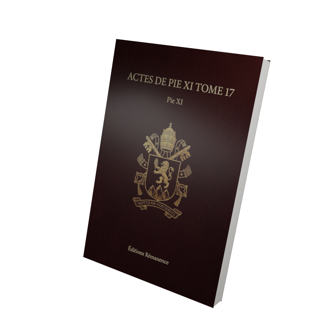 Actes de Pie XI Tome 17 - Pie XI (Vue 3D)