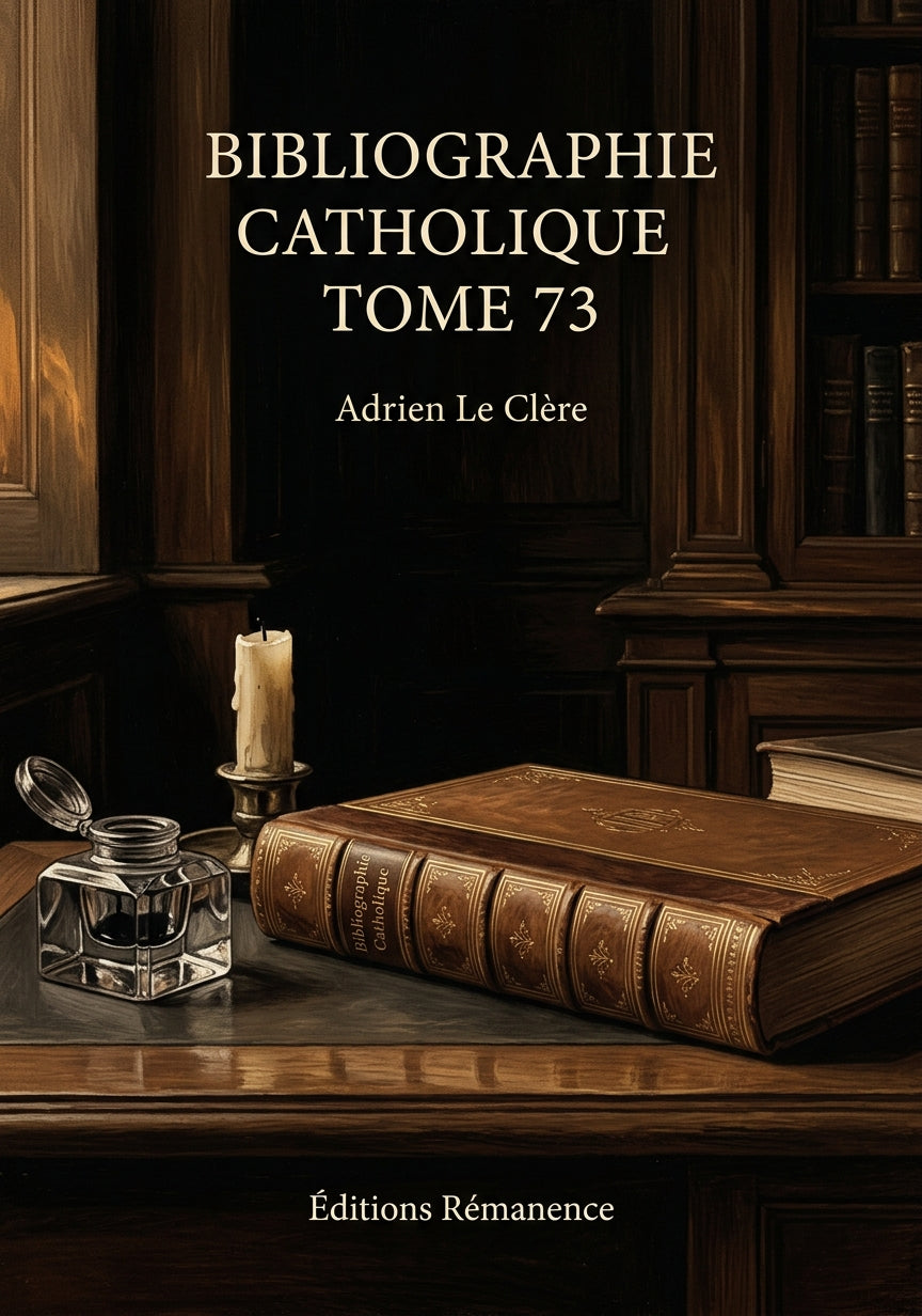 Bibliographie catholique Tome 73 - Adrien Le Clère (Couverture)