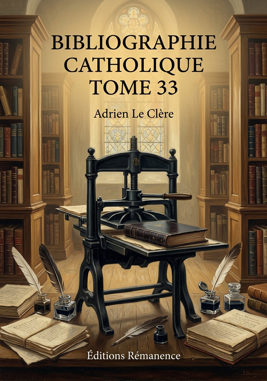Bibliographie catholique Tome 33 - Adrien Le Clère (Couverture)