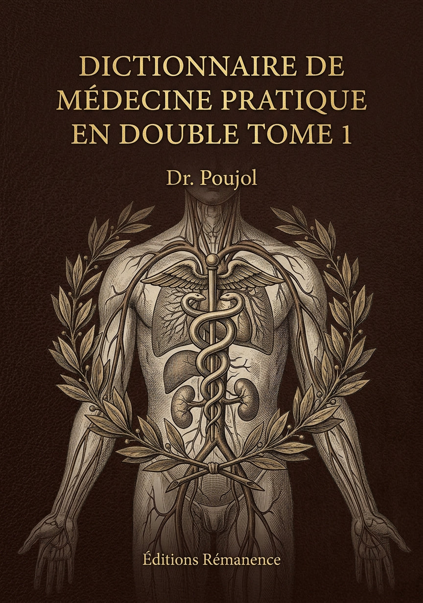 Dictionnaire de médecine pratique en double Tome 1 - Dr. Poujol (Couverture)