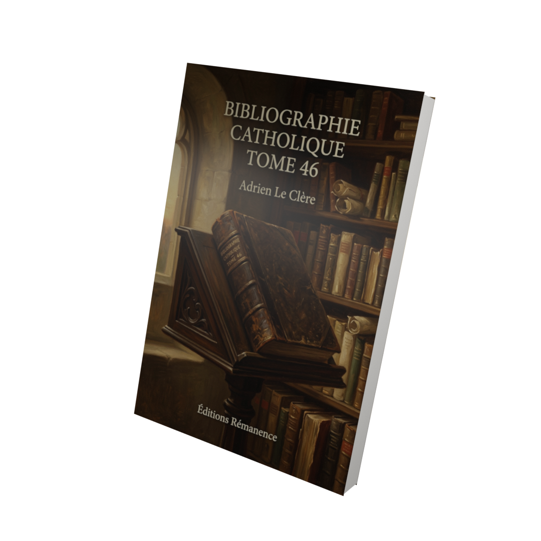 Bibliographie catholique Tome 46 - Adrien Le Clère (Vue 3D)