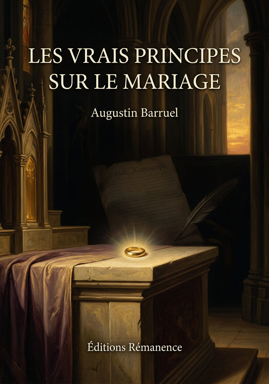 Les vrais principes sur la mariage - Augustin Barruel (Couverture)