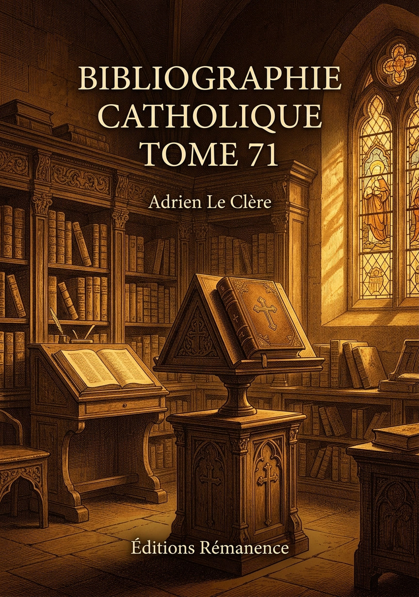 Bibliographie catholique Tome 71 - Adrien Le Clère (Couverture)