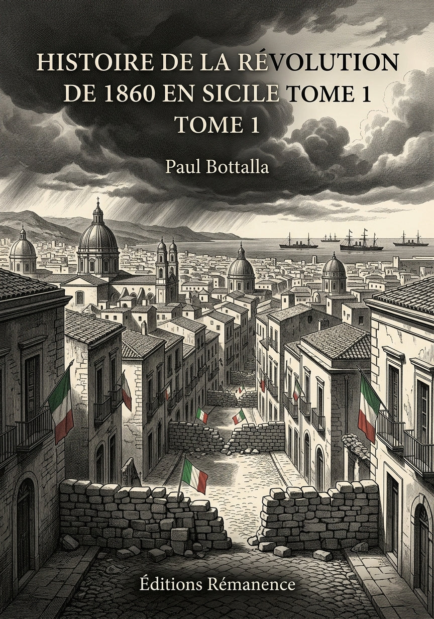 Histoire de la révolution de 1860 en Sicile Tome 1 - Paul Bottalla (Couverture)