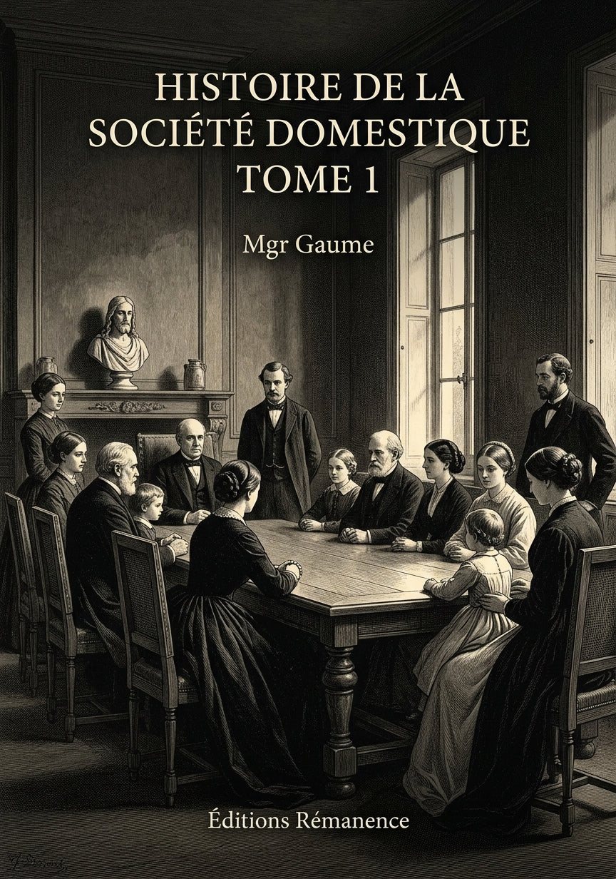 Histoire de la société domestique Tome 1 - Mgr Gaume (Couverture)