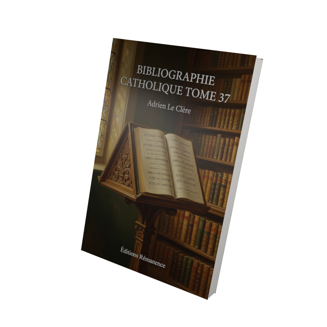 Bibliographie catholique Tome 37 - Adrien Le Clère (Vue 3D)
