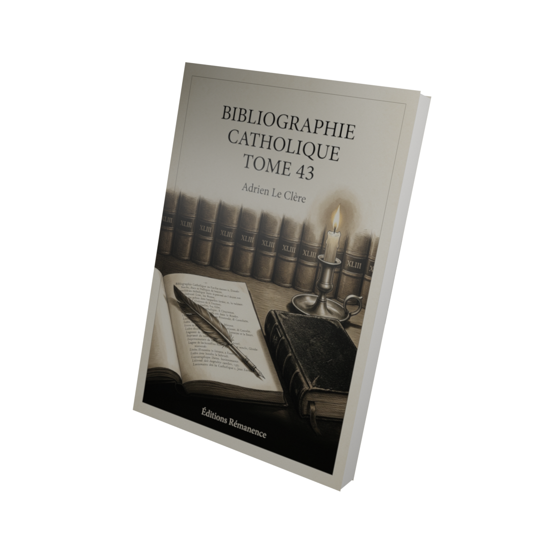 Bibliographie catholique Tome 43 - Adrien Le Clère (Vue 3D)