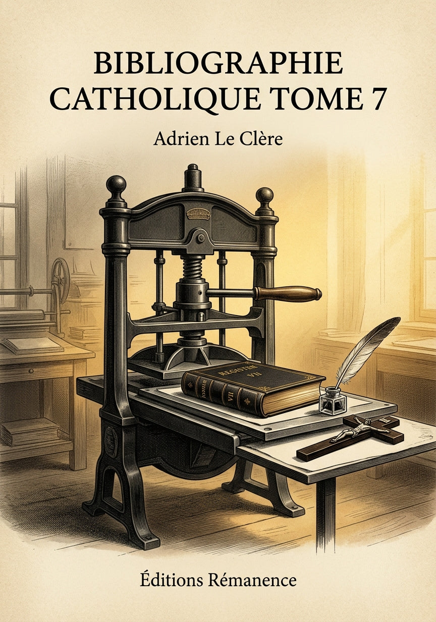Bibliographie catholique Tome 7 - Adrien Le Clère (Couverture)