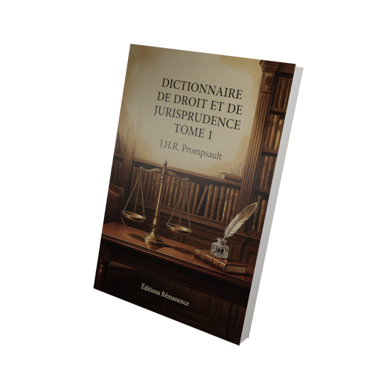 Dictionnaire de droit et de jurisprudence Tome 1 - J.H.R. Prompsault (Vue 3D)