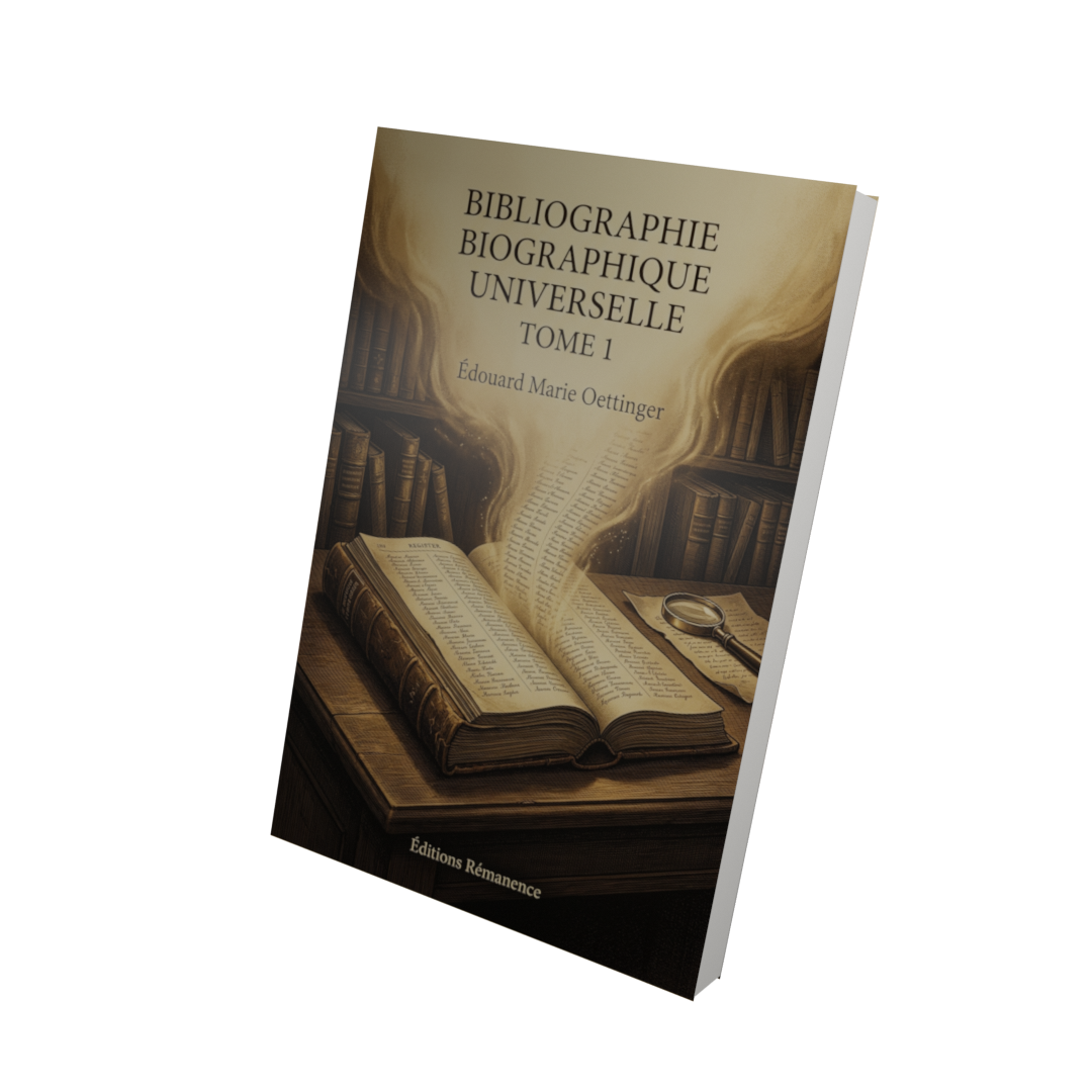Bibliographie biographique universelle Tome 1 - Édouard Marie Oettinger (Vue 3D)