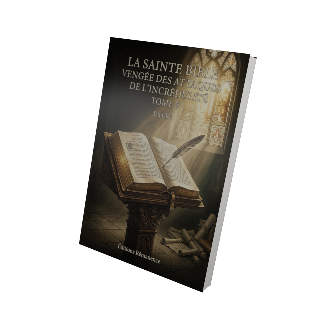 La sainte bible vengée des attaques de l'incrédulité Tome 3 - Du Clot (Vue 3D)