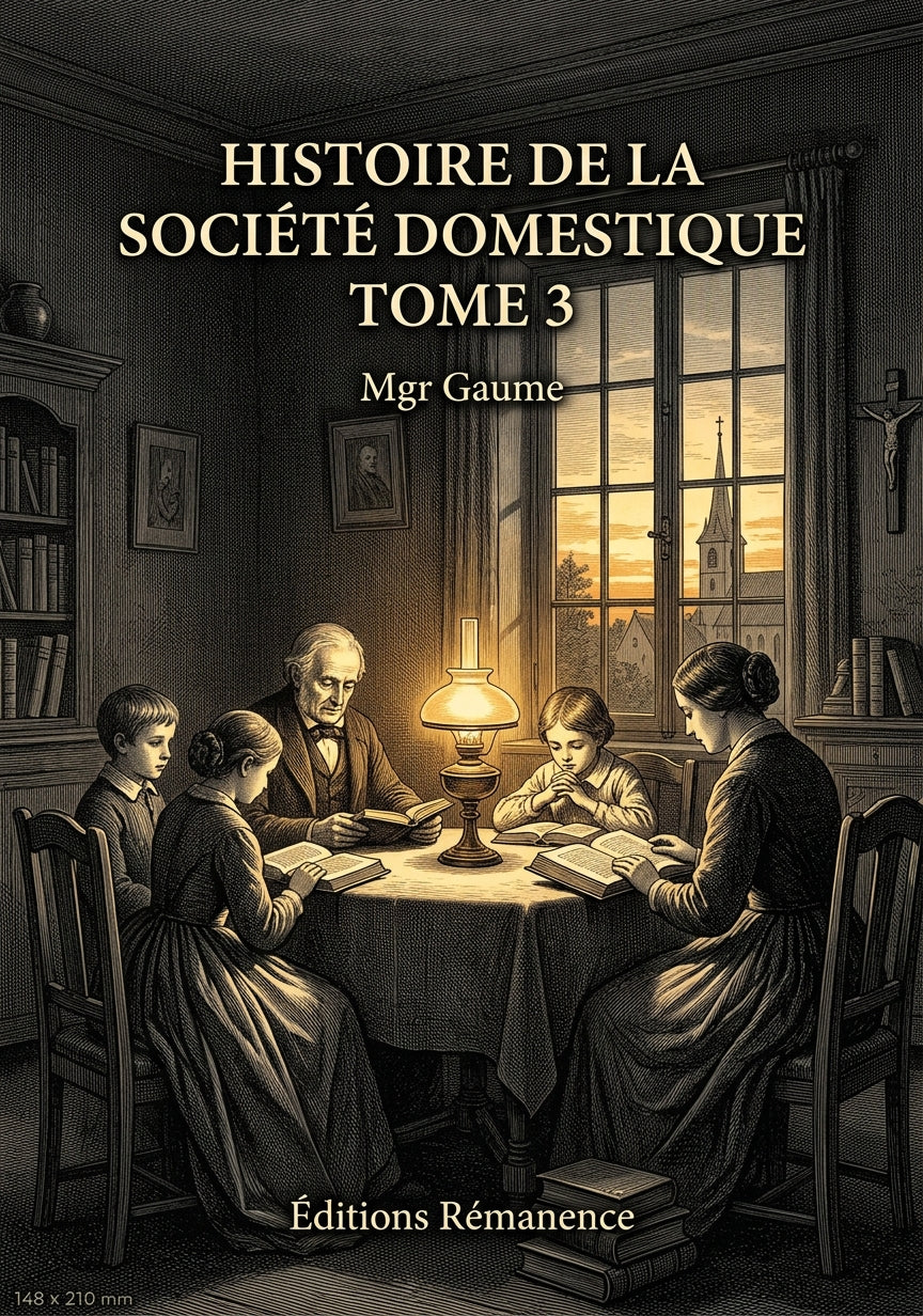 Histoire de la société domestique Tome 3 - Mgr Gaume (Couverture)