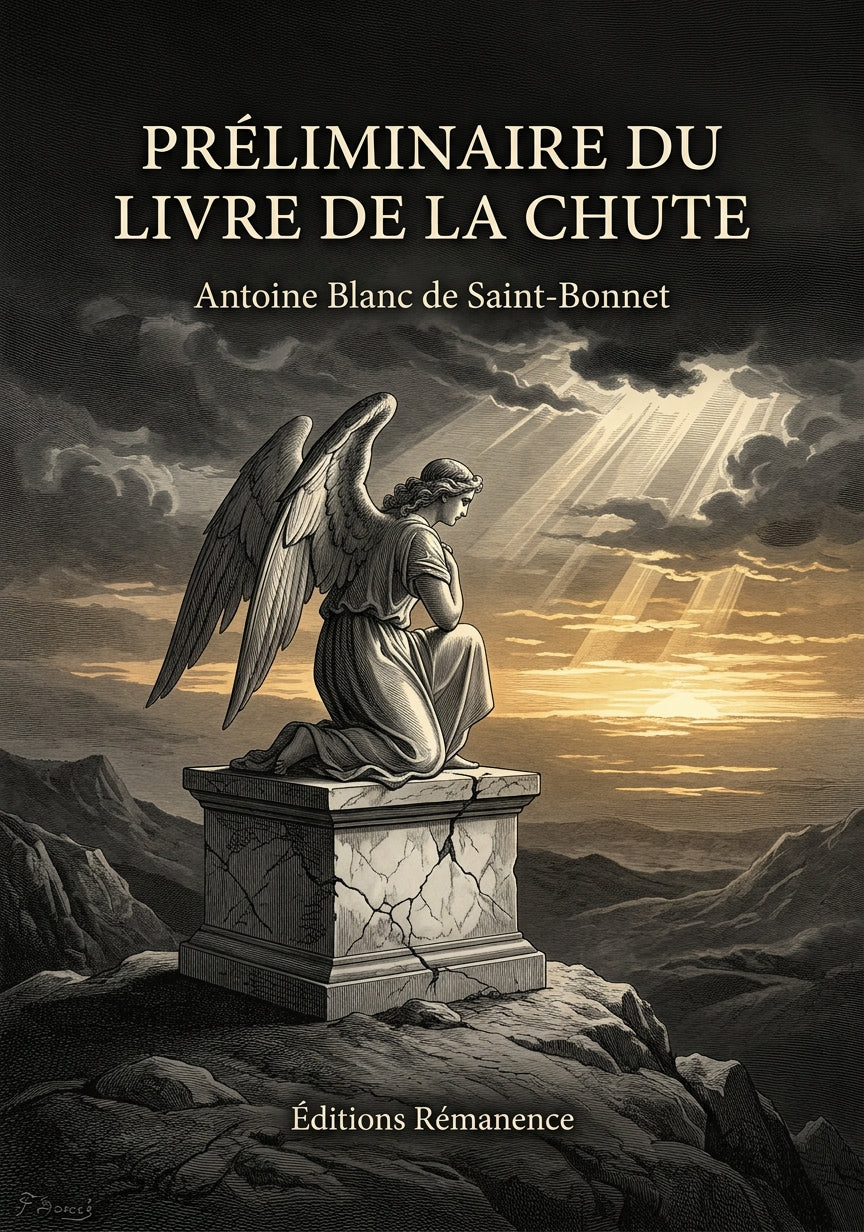 Préliminaire du livre de la chute - Antoine Blanc de Saint-Bonnet (Couverture)