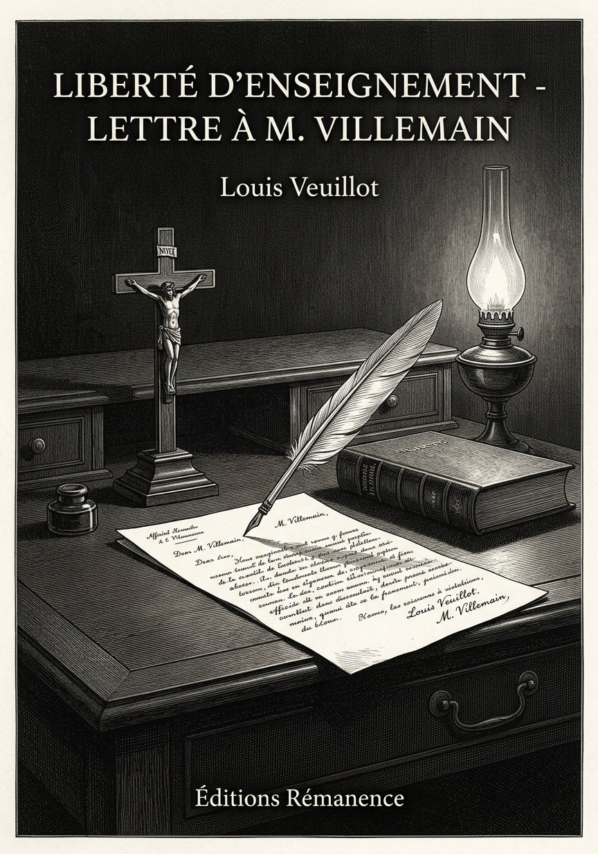 Liberté d'enseignement - lettre à M. Villemain - Louis Veuillot (Couverture)