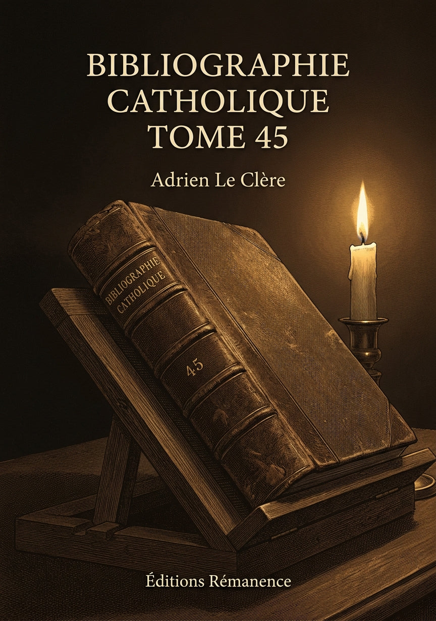 Bibliographie catholique Tome 45 - Adrien Le Clère (Couverture)
