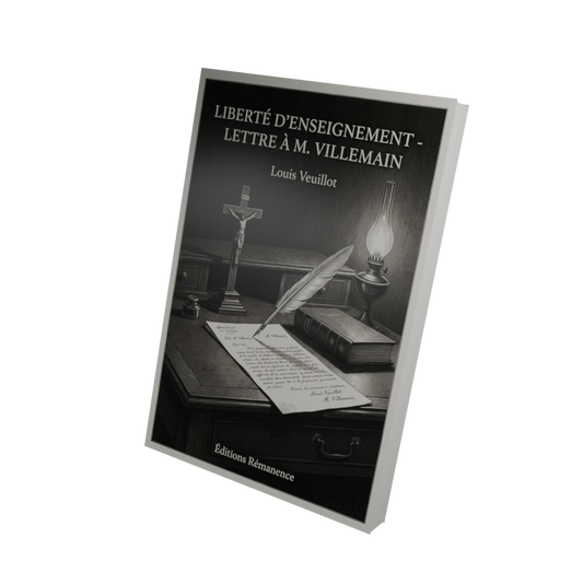 Liberté d'enseignement - lettre à M. Villemain - Louis Veuillot (Vue 3D)