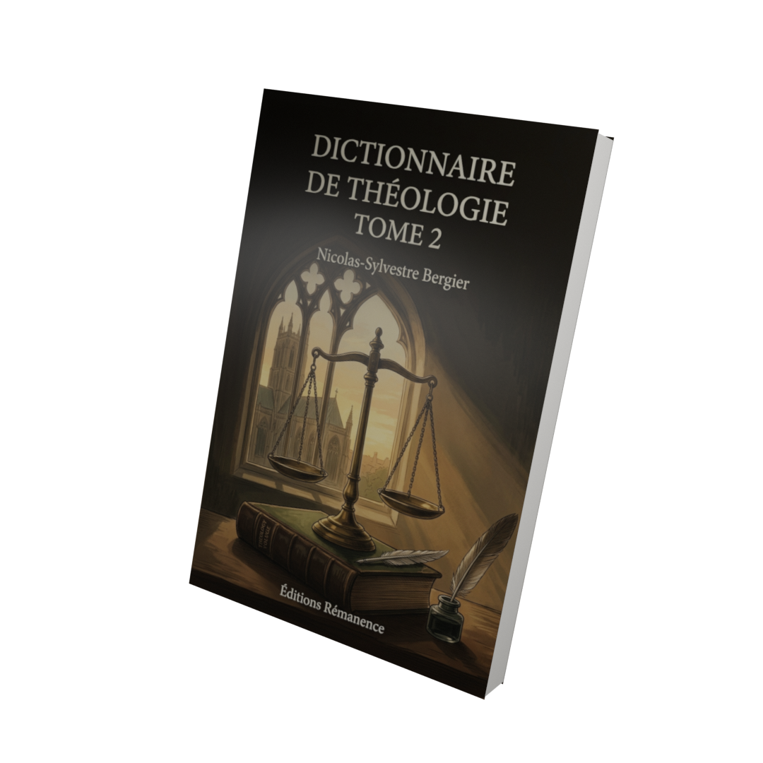 Dictionnaire de théologie Tome 2 - Nicolas-Sylvestre Bergier (Vue 3D)
