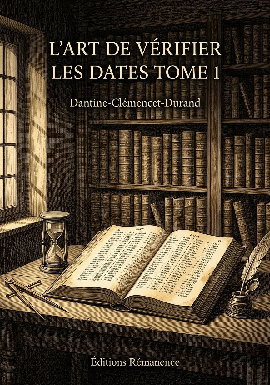 L'art de vérifier les dates Tome 1 - Dantine-Clémencet-Durand (Couverture)