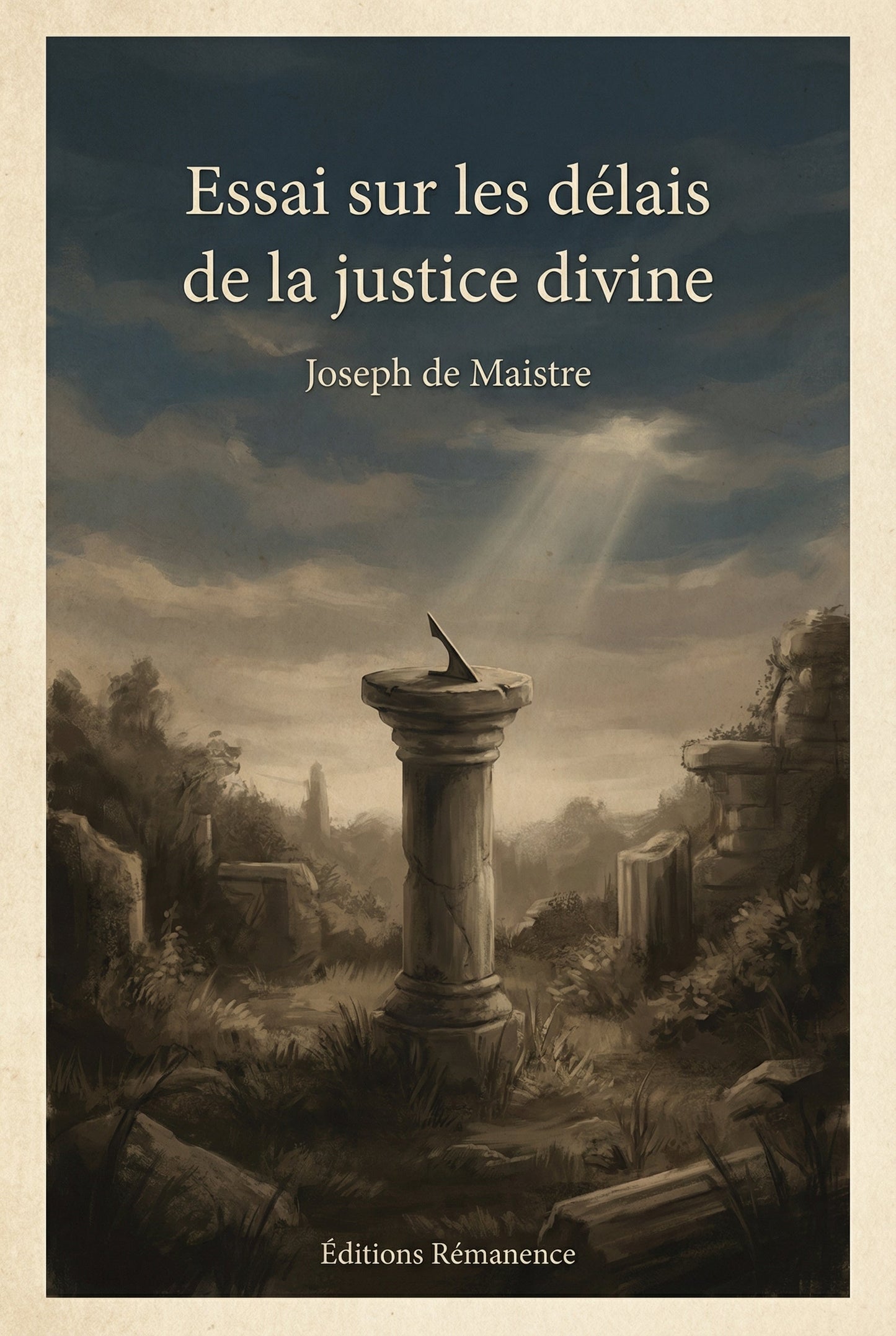 Couverture du livre Essai sur les délais de la justice divine par Joseph de Maistre