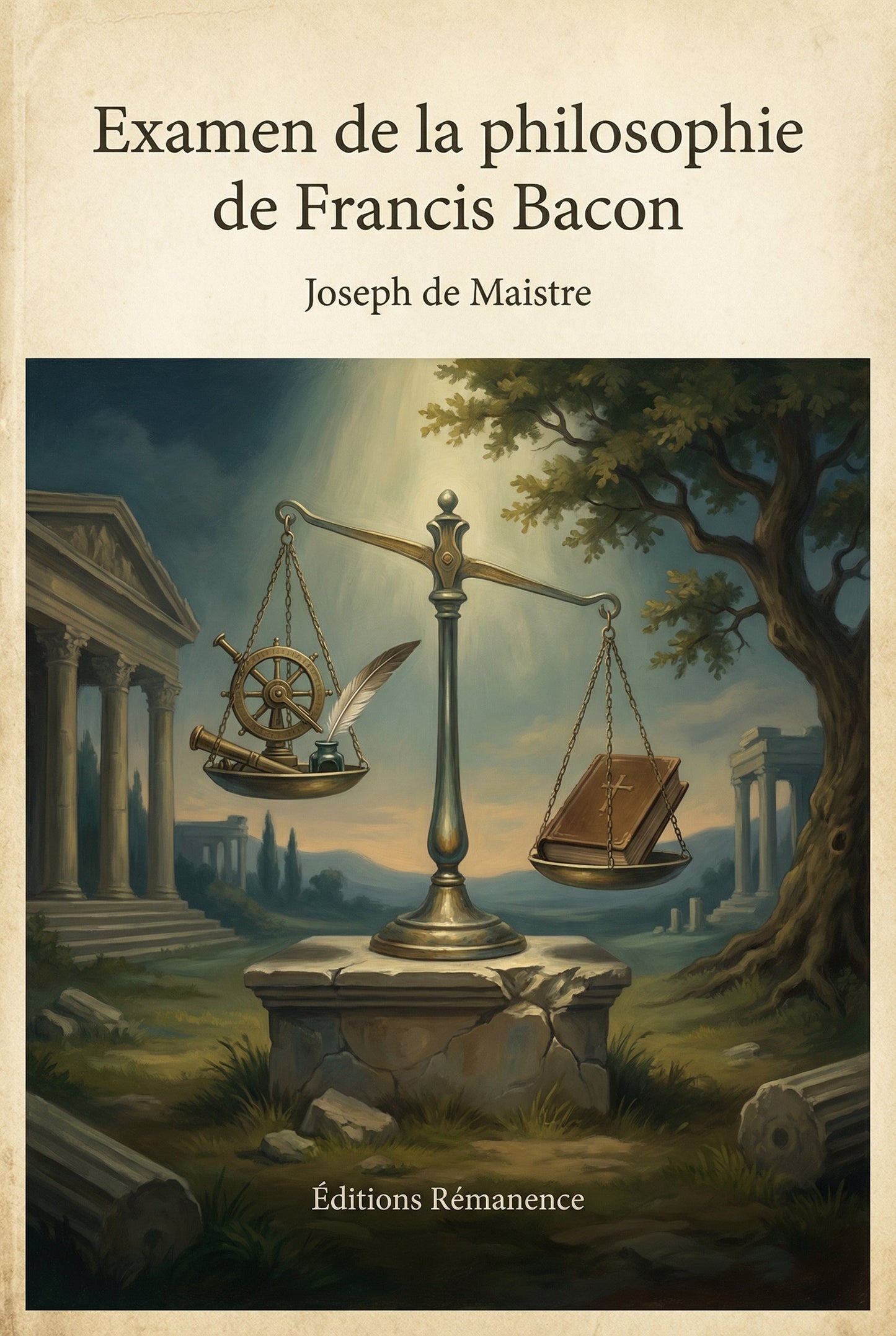 Couverture du livre Examen de la philosophie de Francis Bacon par Joseph de Maistre