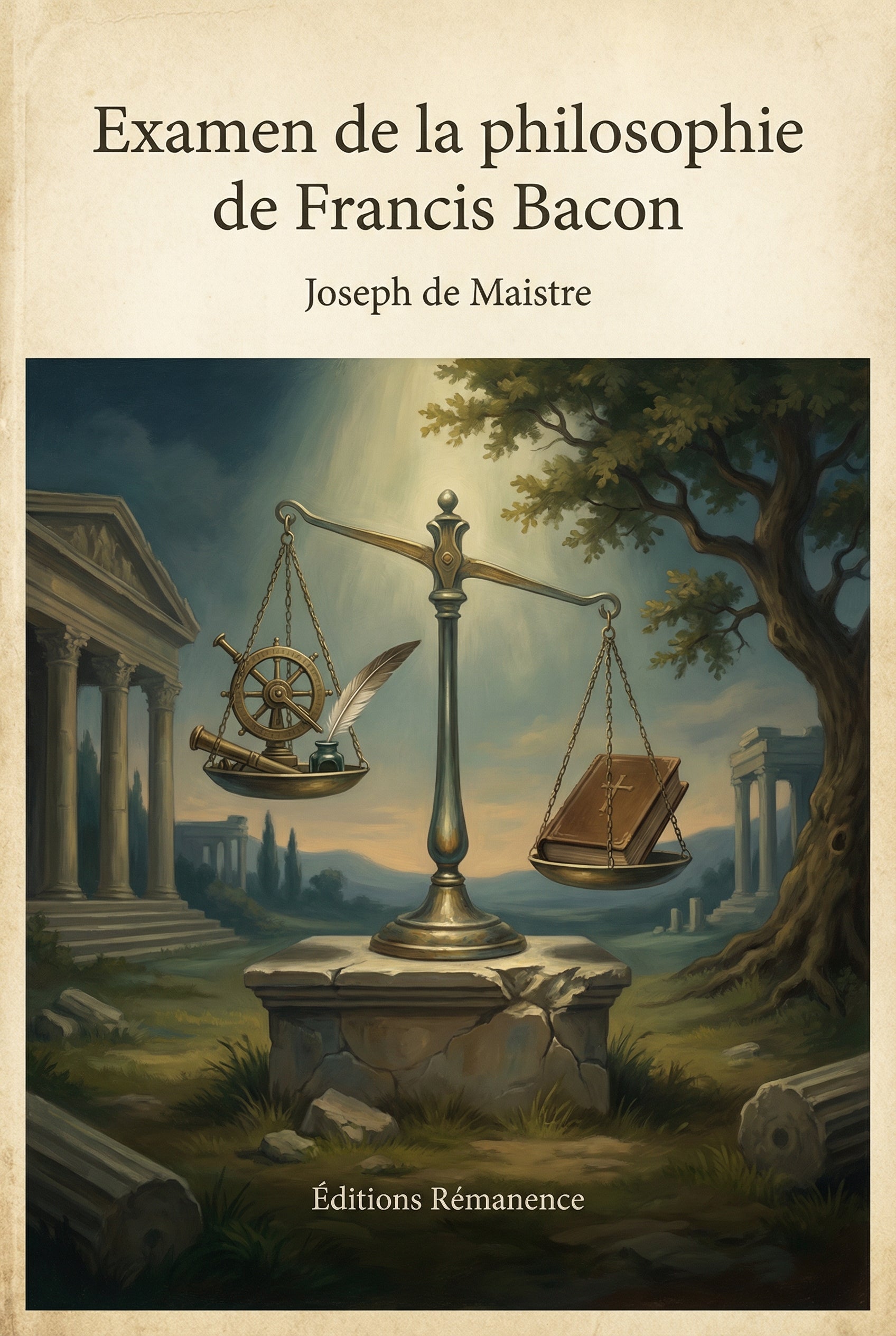 Couverture du livre Examen de la philosophie de Francis Bacon par Joseph de Maistre