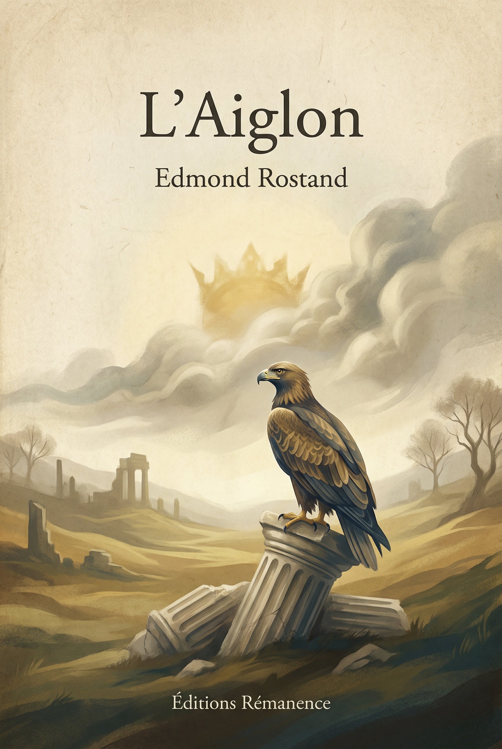 Couverture du livre L'Aiglon d'Edmond Rostand représentant le drame du duc de Reichstadt