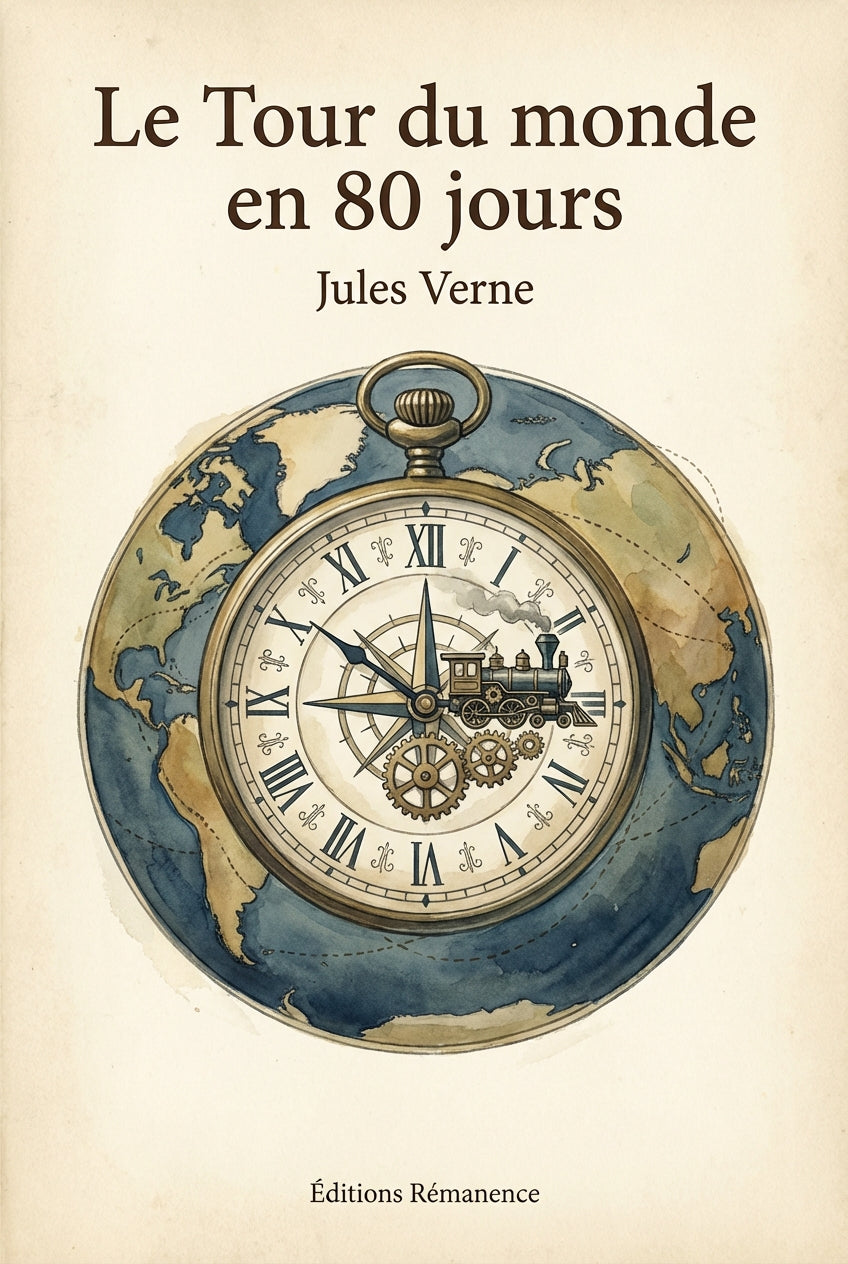 Couverture du livre Le Tour du monde en 80 jours de Jules Verne