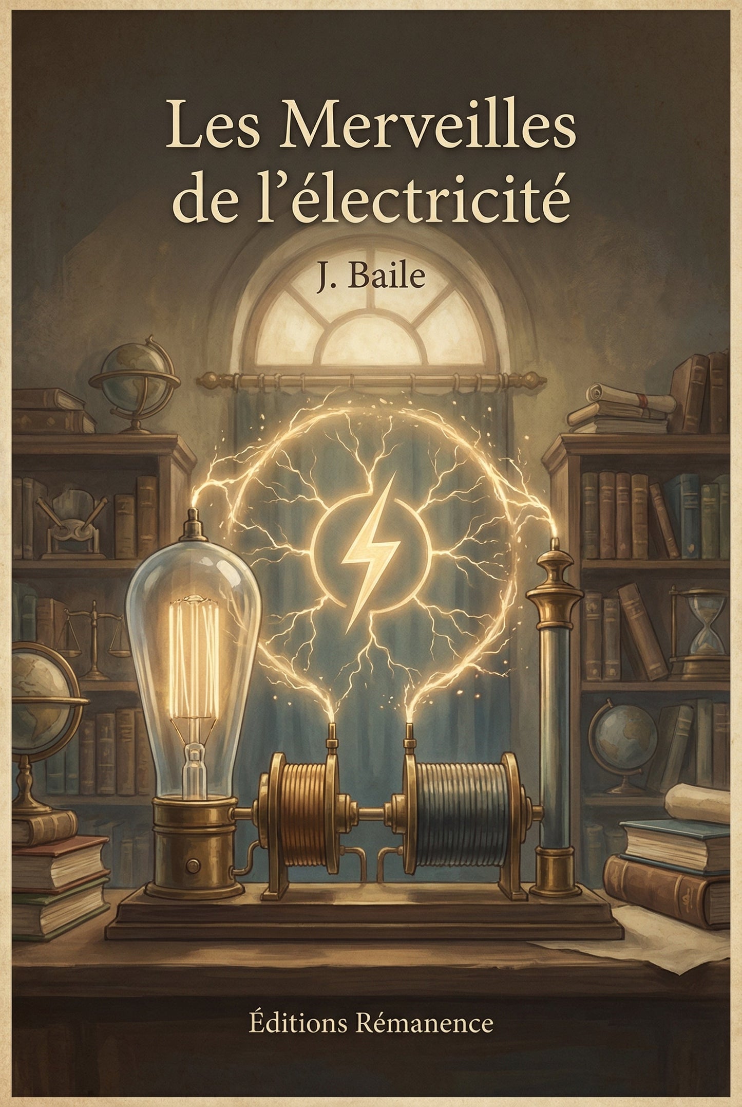 Livre ancien Les Merveilles de l'électricité par J. Baile, édition illustrée du XIXe siècle