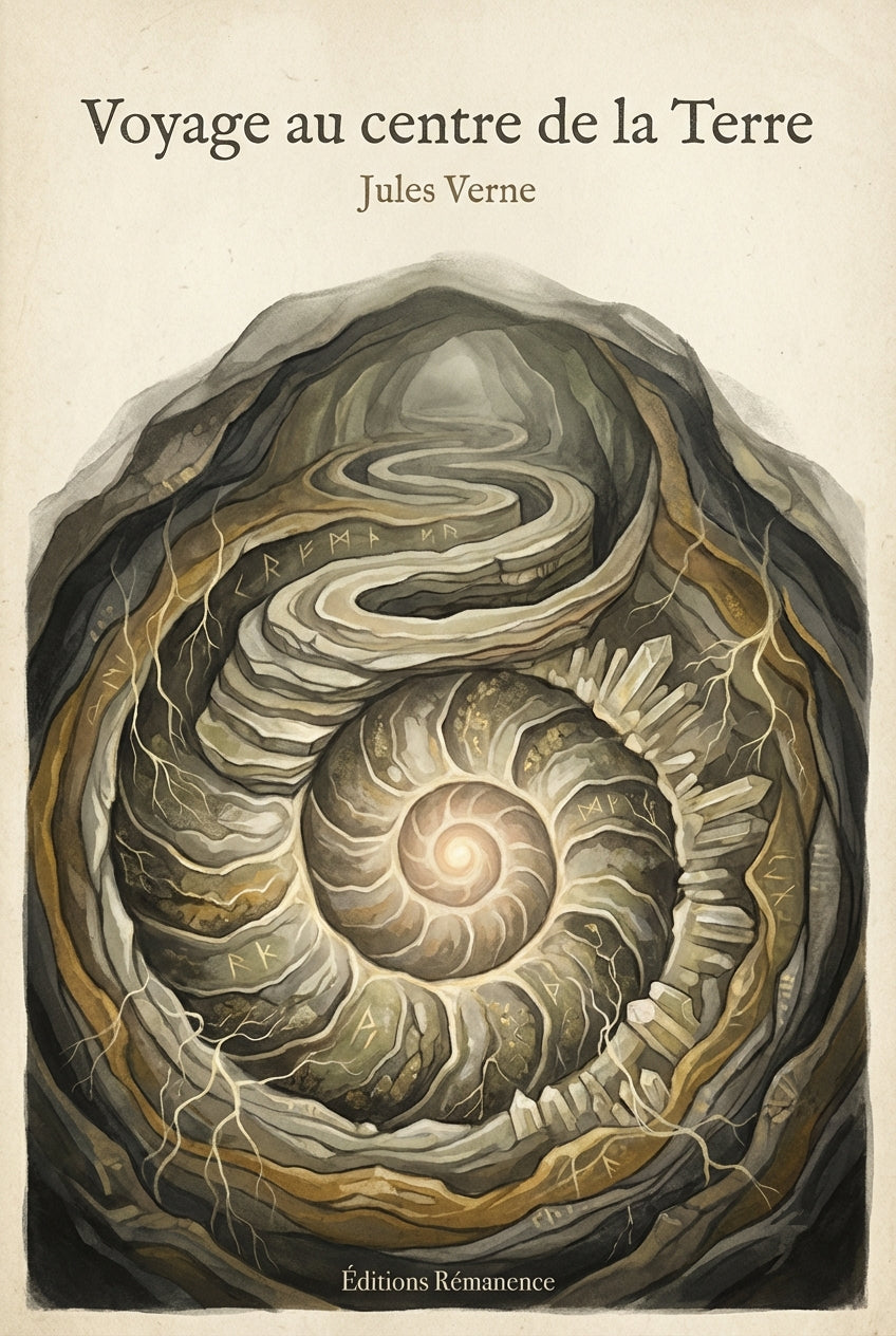 Couverture du livre Voyage au centre de la Terre de Jules Verne, édition classique