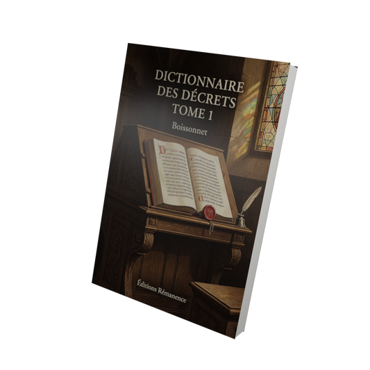 Dictionnaire des décrets Tome 1 - Boissonnet (Vue 3D)