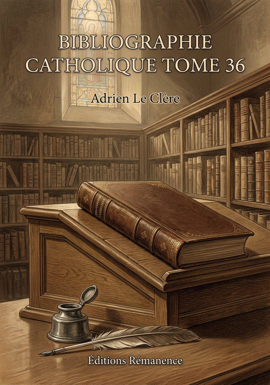 Bibliographie catholique Tome 36 - Adrien Le Clère (Couverture)