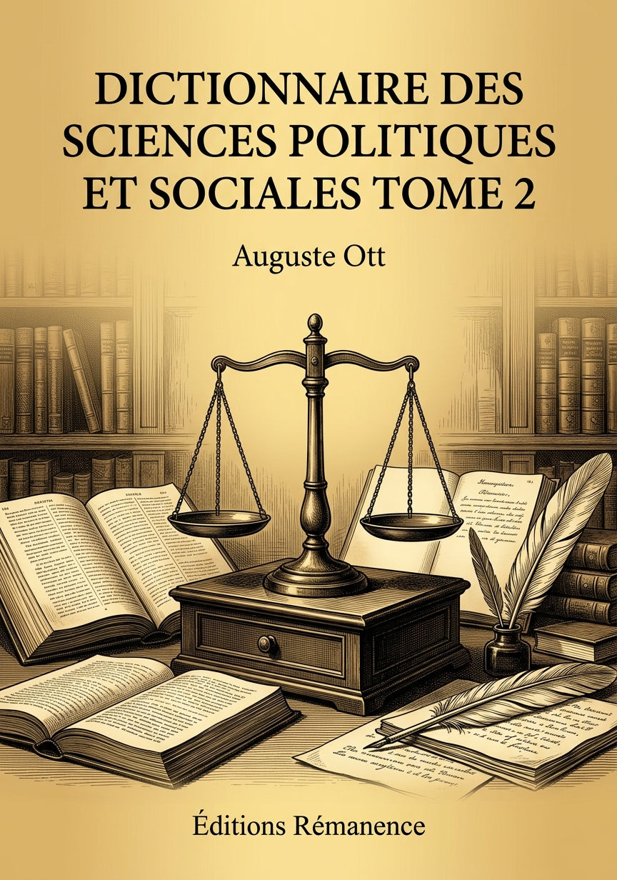 Dictionnaire des sciences politiques et sociales Tome 2 - Auguste Ott (Couverture)